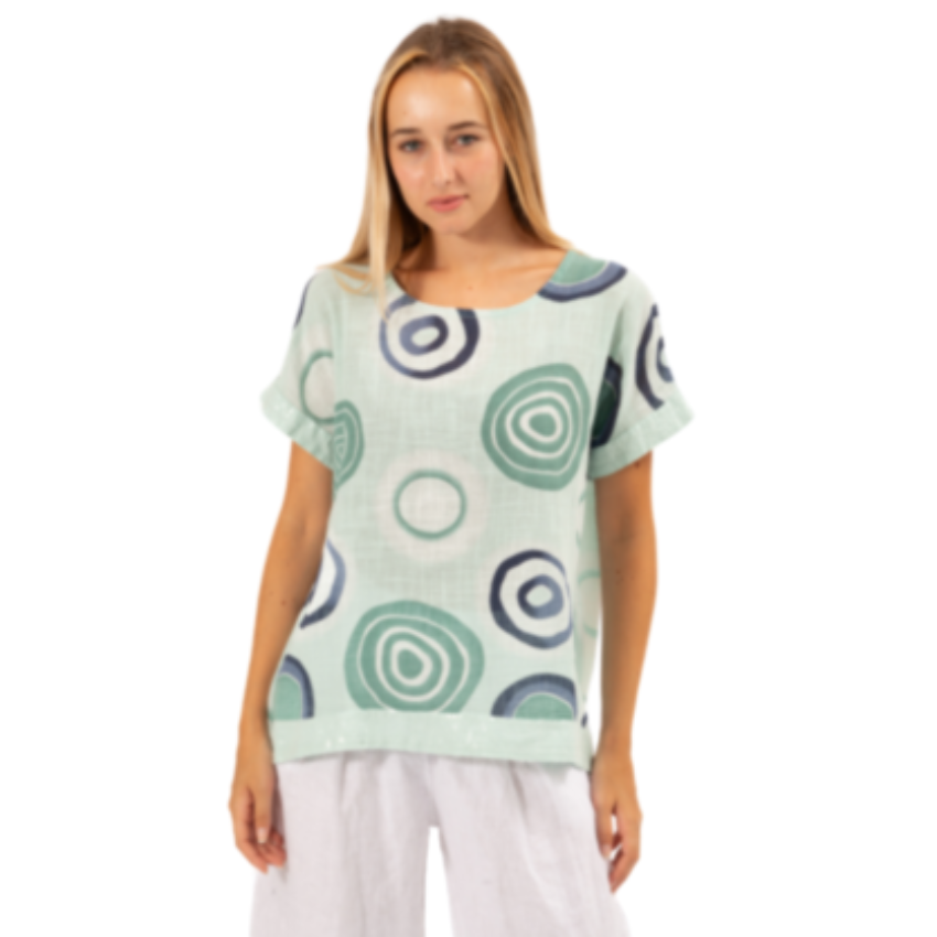6353 MINT ITALIAN COTTON TOP