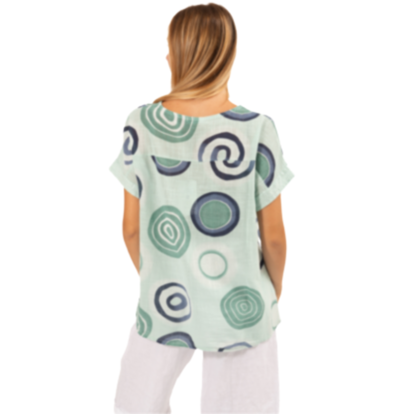 6353 MINT ITALIAN COTTON TOP