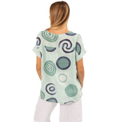6353 MINT ITALIAN COTTON TOP