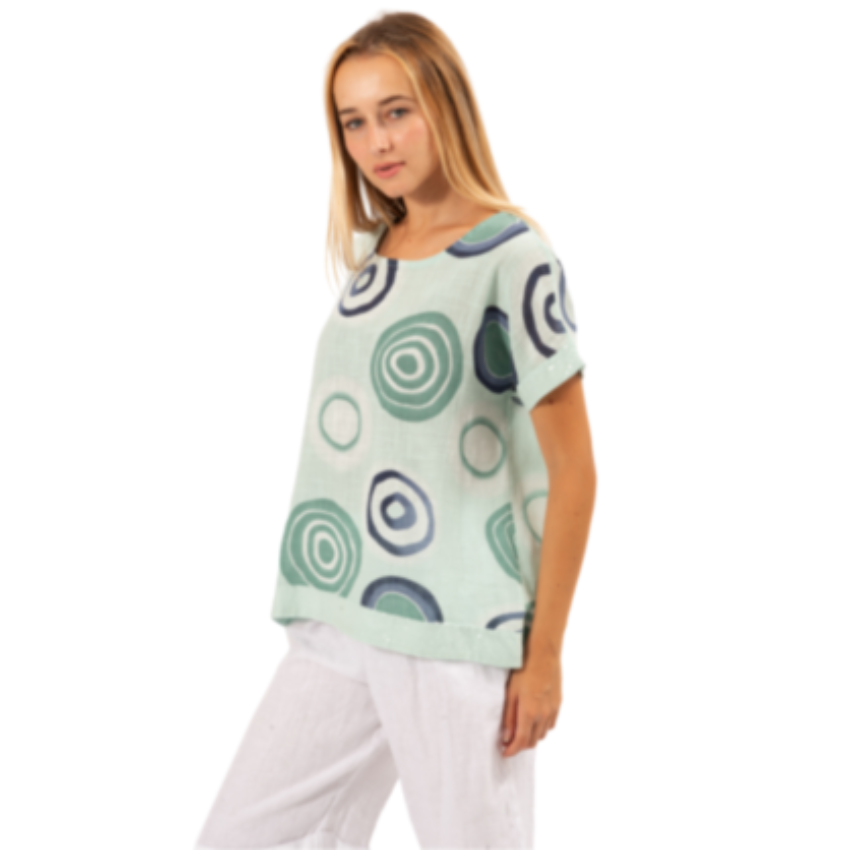 6353 MINT ITALIAN COTTON TOP