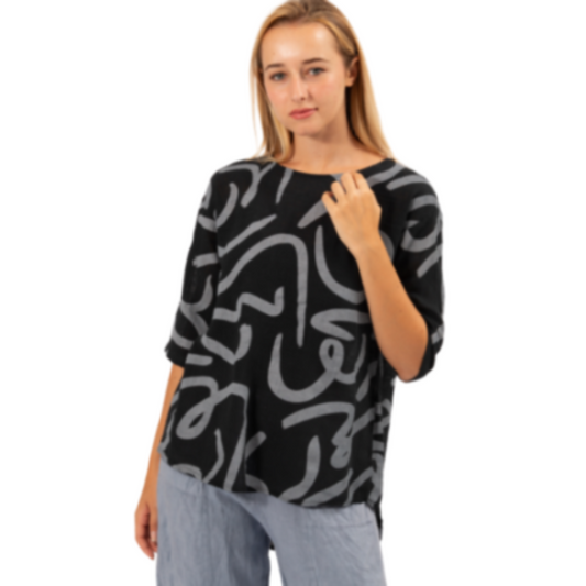 6354 NERO ITALIAN COTTON TOP