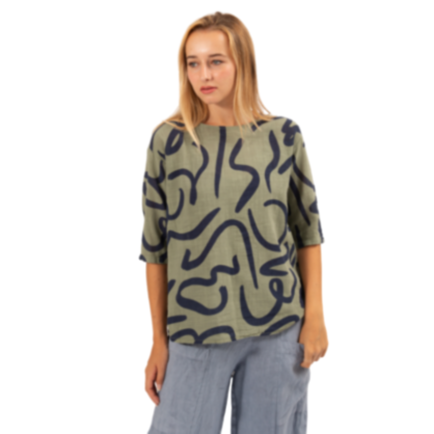 6354 SAGE ITALIAN COTTON TOP