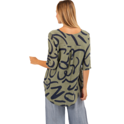6354 SAGE ITALIAN COTTON TOP
