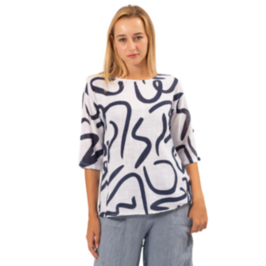 6354 WHITE ITALIAN COTTON TOP