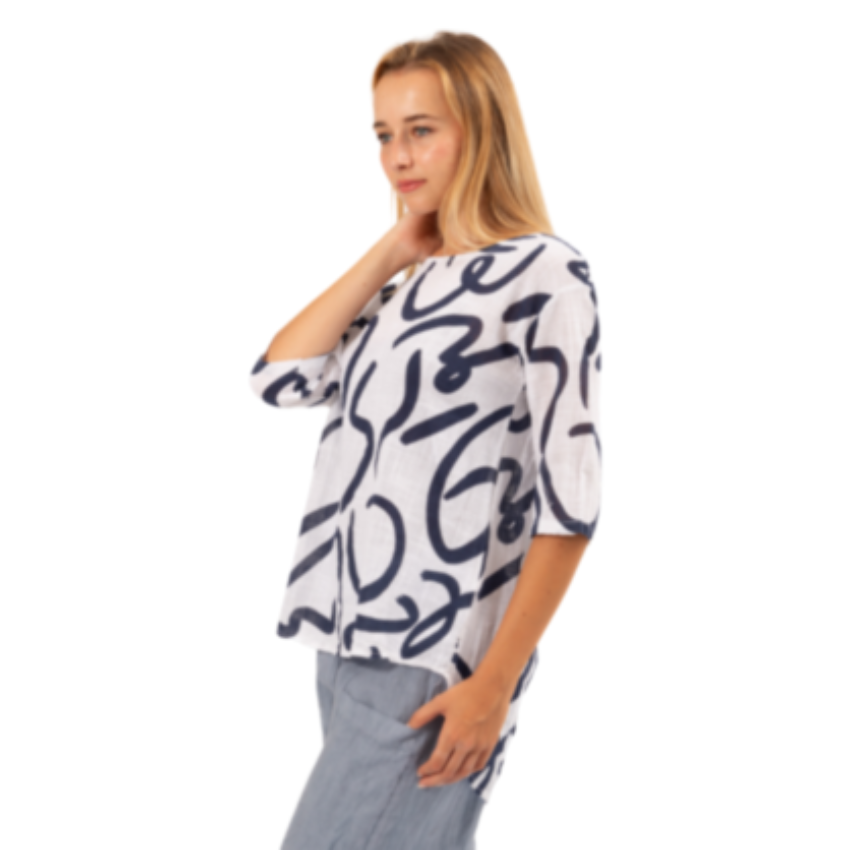 6354 WHITE ITALIAN COTTON TOP