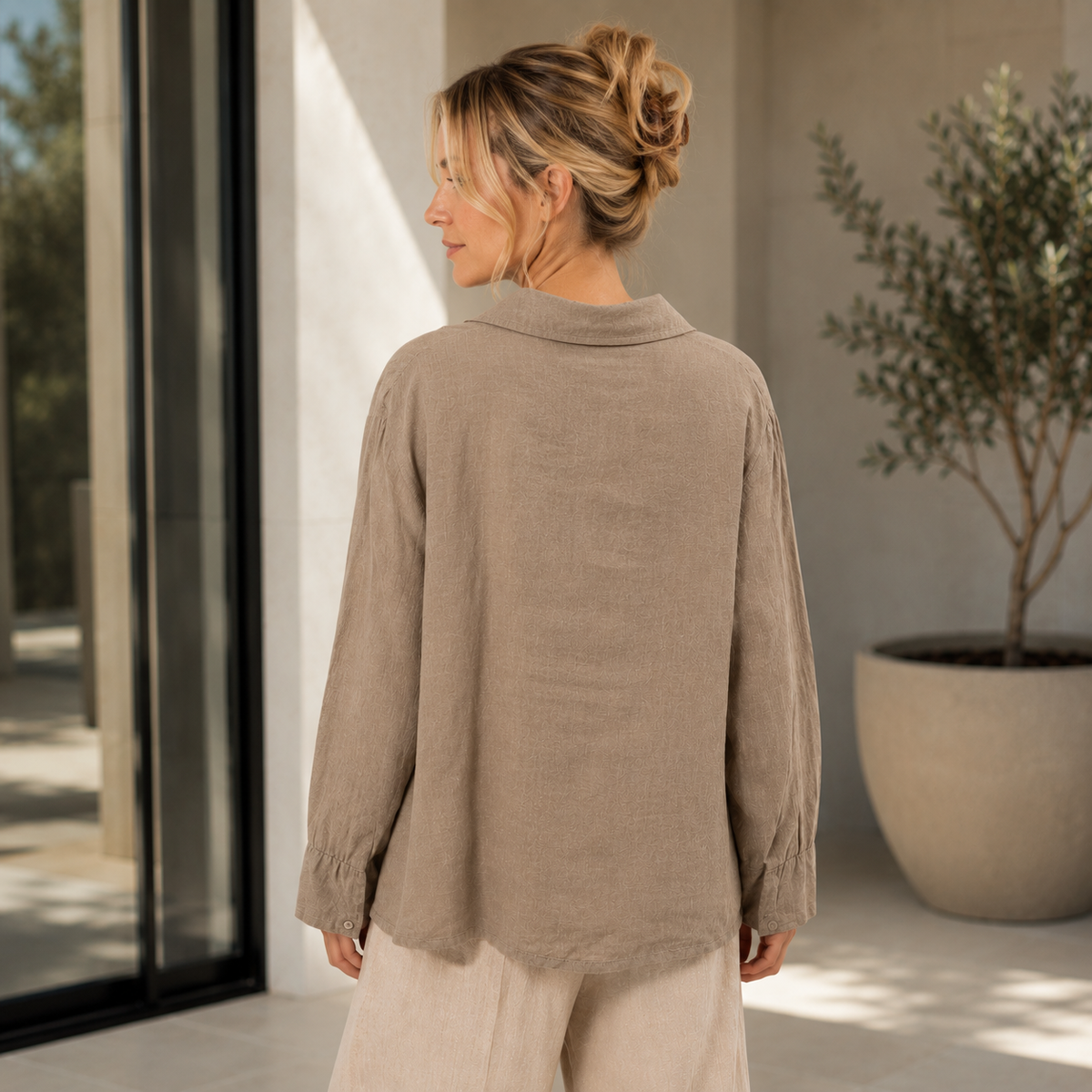 6356 FANGO ITALIAN LINEN TOP