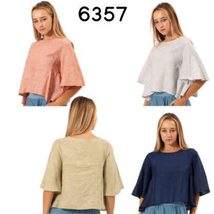 FRENCH LINEN TOP