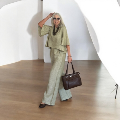VERA MAY FRENCH LINEN SAGE PANT 6204