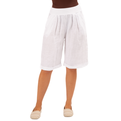 VERA MAY ITALIAN LINEN WHITE SHORT 6358