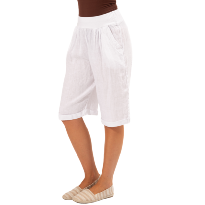 VERA MAY ITALIAN LINEN WHITE SHORT 6358