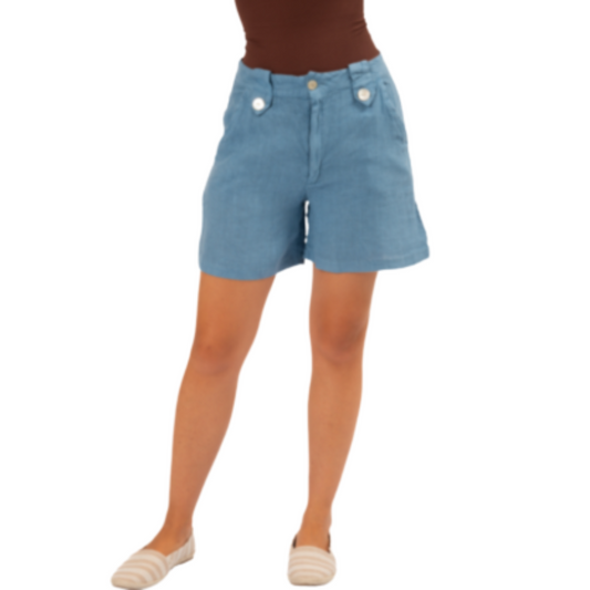 VERA MAY ITALIAN LINEN DENIM SHORT 6359