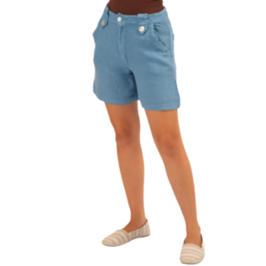 VERA MAY ITALIAN LINEN DENIM SHORT 6359
