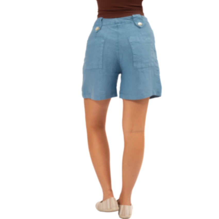 VERA MAY ITALIAN LINEN DENIM SHORT 6359