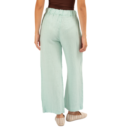 Vera May Italian Linen Verde Pant 6373