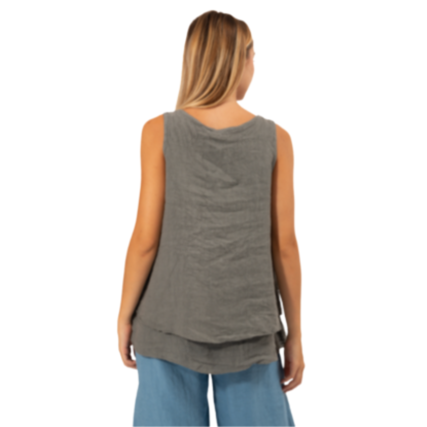 6374 TOPO ITALIAN LINEN TOP