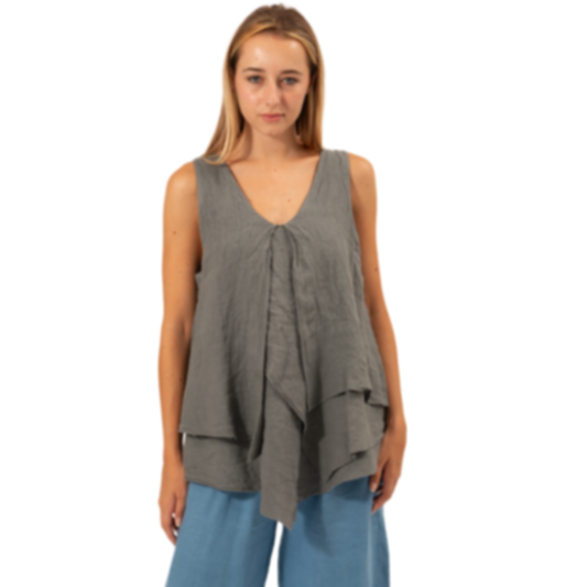 6374 TOPO ITALIAN LINEN TOP