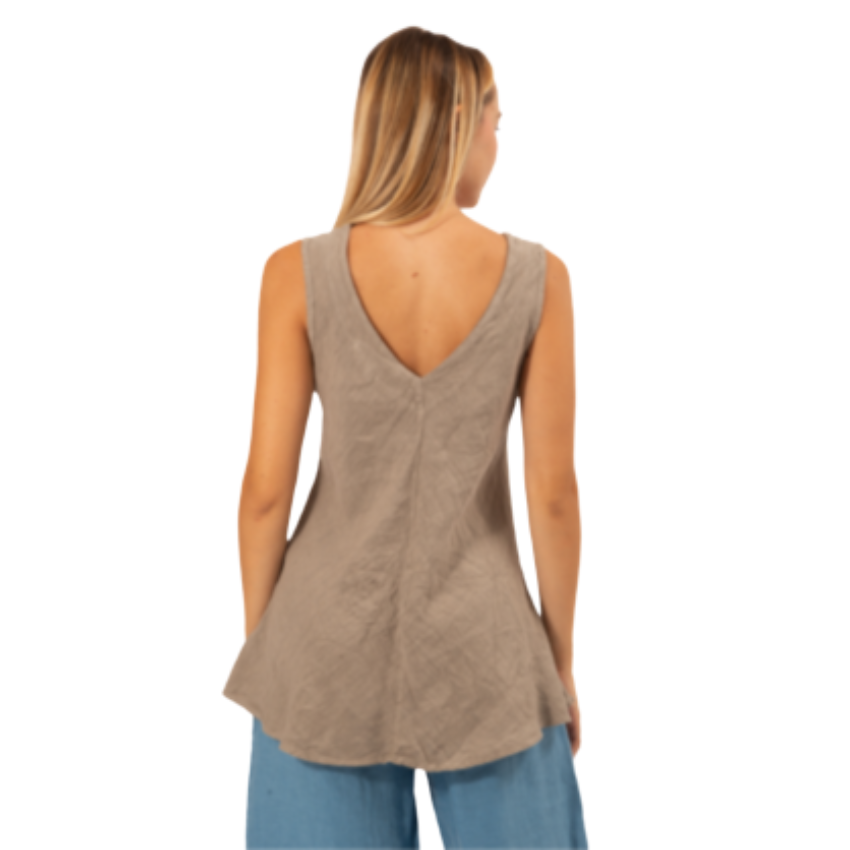 6377 FANGO ITALIAN LINEN TOP