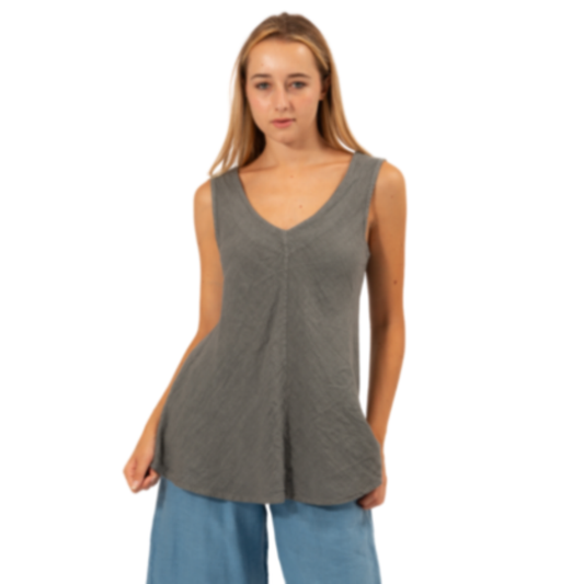 6377 TOPO ITALIAN LINEN TOP