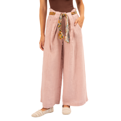 Vera May Italian Linen Blush Pant 6378