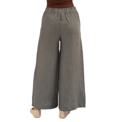 Vera May Italian Linen Topo Grey Pant 6383