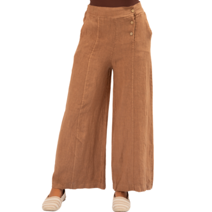 Vera May Italian Linen Macchiato Pant 6383