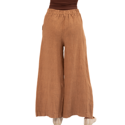 Vera May Italian Linen Macchiato Pant 6383