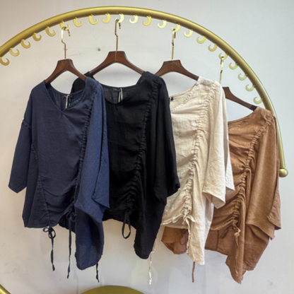 6384 SABBIA ITALIAN LINEN TOP