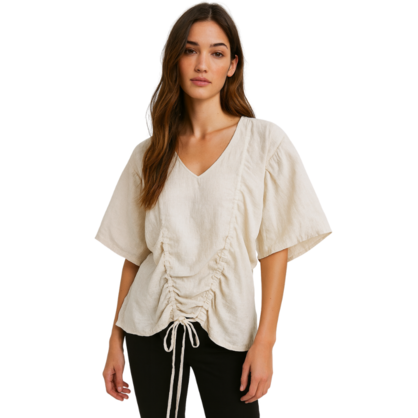 6384 SABBIA ITALIAN LINEN TOP