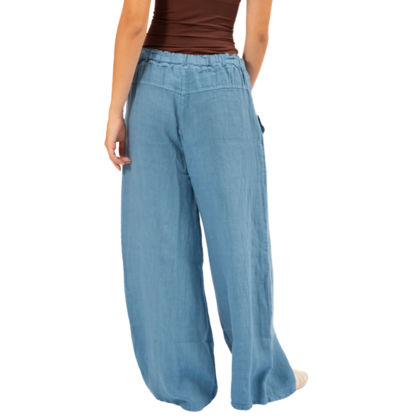 Vera May Italian Linen Denim Pant 6385