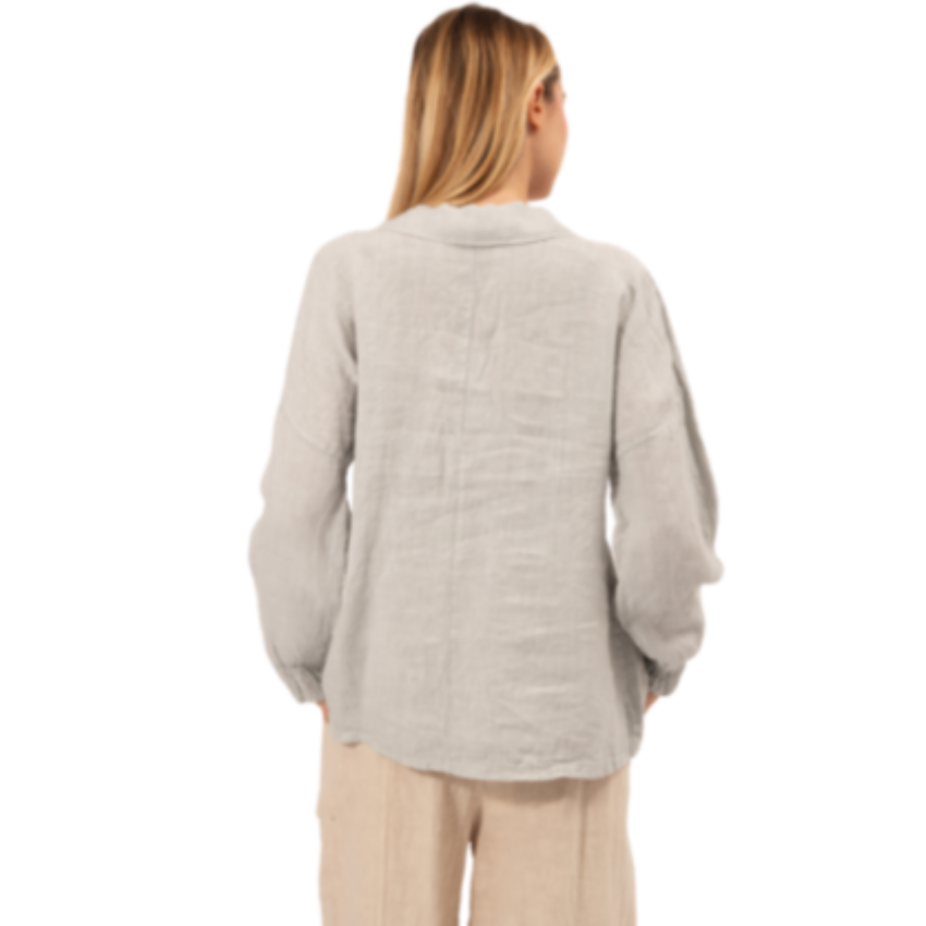 6386 PERLA ITALIAN LINEN TOP
