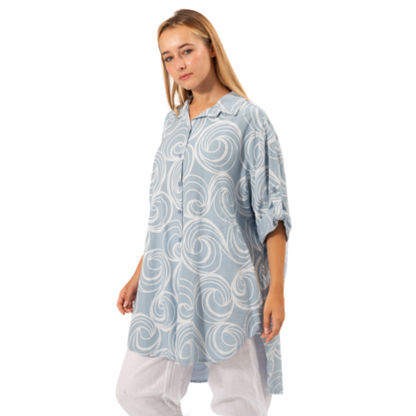 VERA MAY ITALIAN JEANS VISCOSE TOP 6394