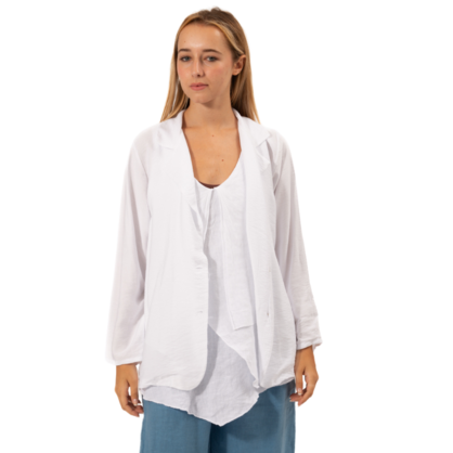 VERA MAY ITALIAN WHITE VISCOSE TOP 6395