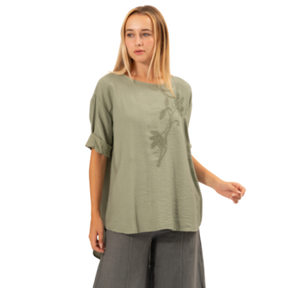 VERA MAY ITALIAN SAGE VISCOSE TOP 6396