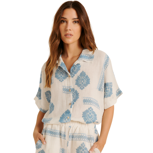 6397 JEANS ITALIAN LINEN TOP