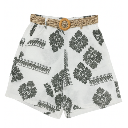 6398 KHAKI ITALIAN LINEN SHORTS