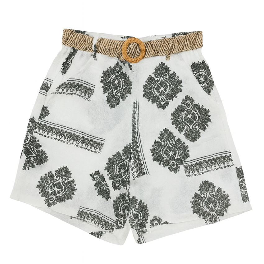 6398 KHAKI ITALIAN LINEN SHORTS