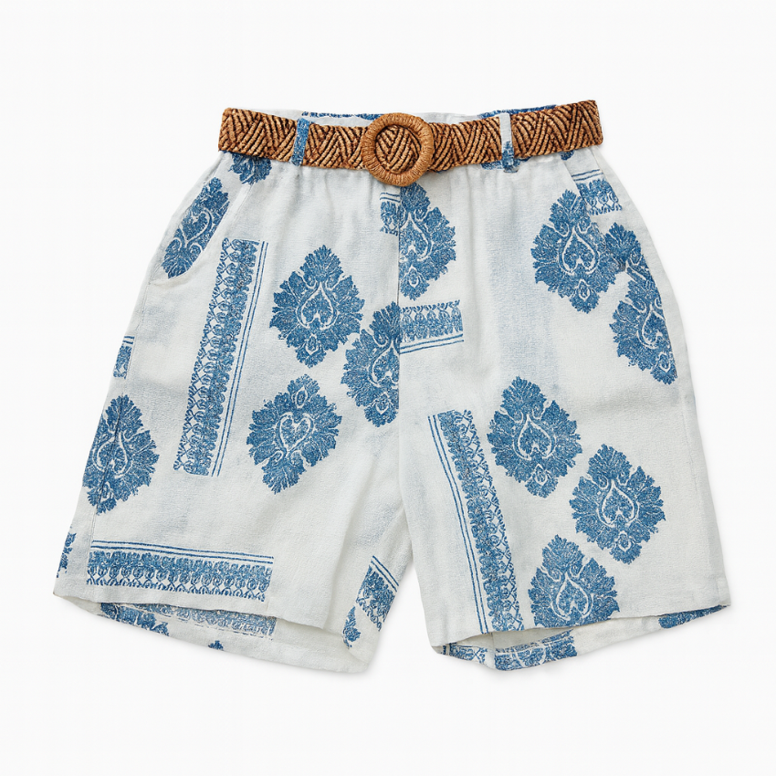 6398 JEANS ITALIAN LINEN SHORTS