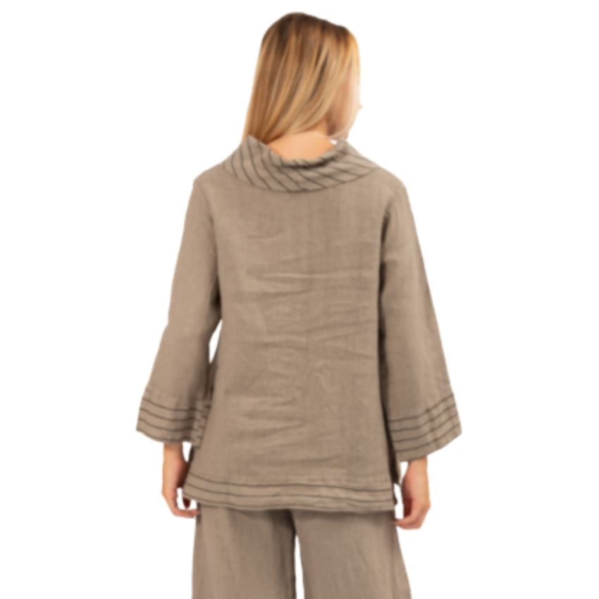 Vera May Italian Linen Fango Top 6399