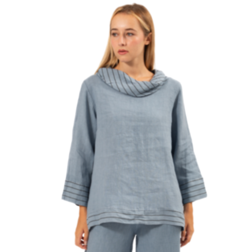 Vera May Italian Linen Jeans Top 6399