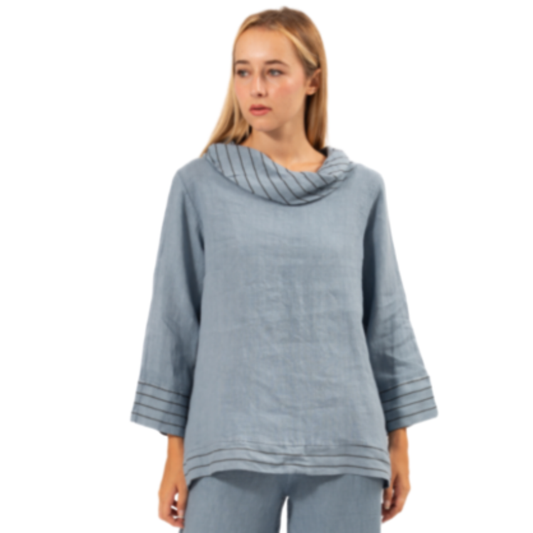 Vera May Italian Linen Jeans Top 6399