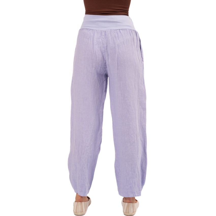 vera may linen lilac purple italian pants