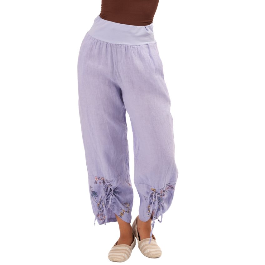 vera may linen lilac purple italian pants