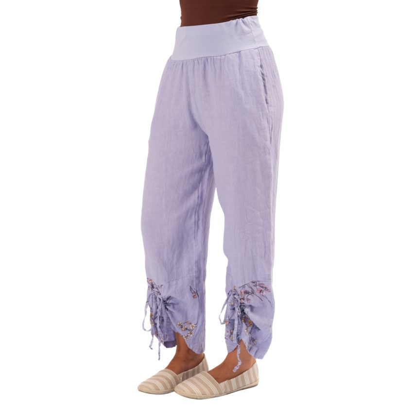 vera may linen lilac purple italian pants