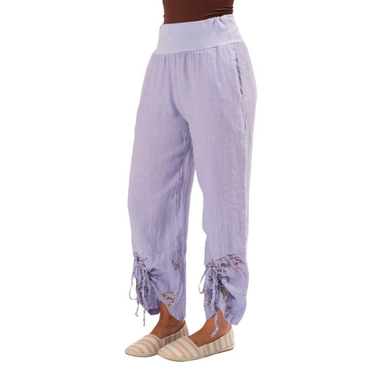 vera may linen lilac purple italian pants
