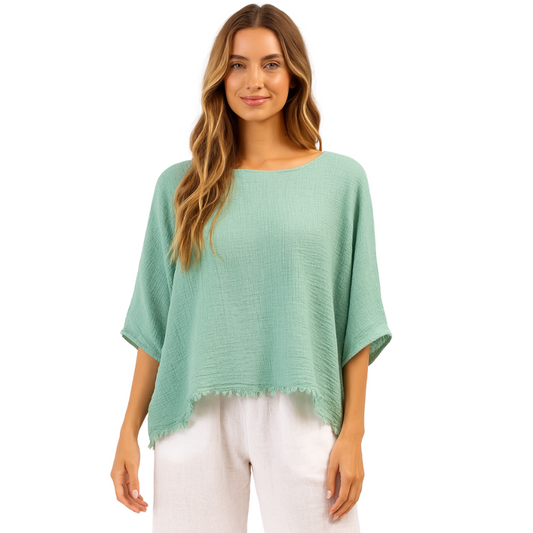 6406 MINT ITALIAN COTTON TOP