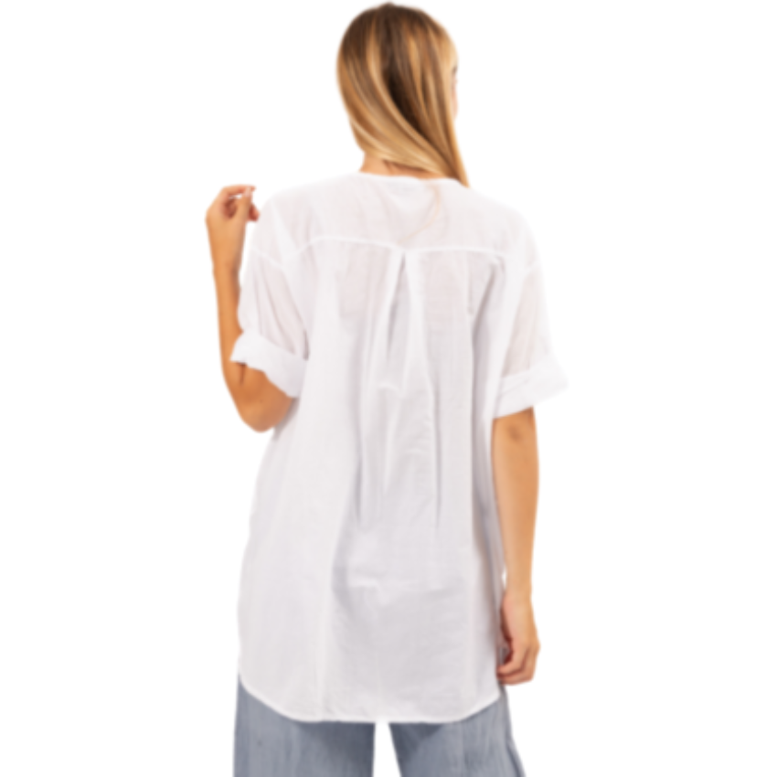 6407 WHITE ITALIAN COTTON TOP