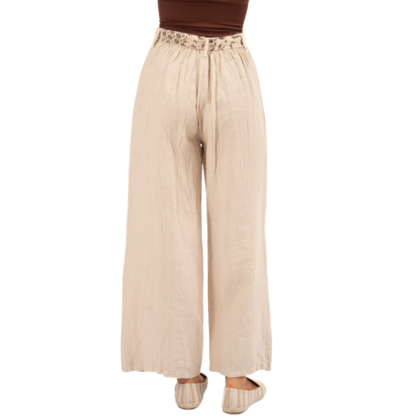 Vera May Italian Linen Sabbia Pant 6420