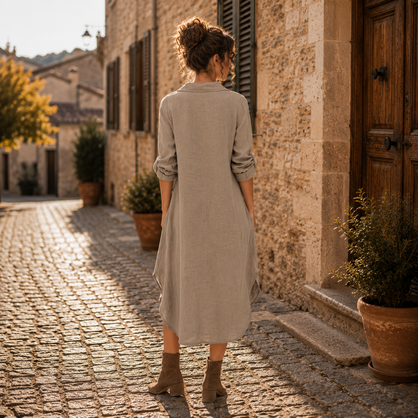 Vera May Italian Linen Fango Dress 6423