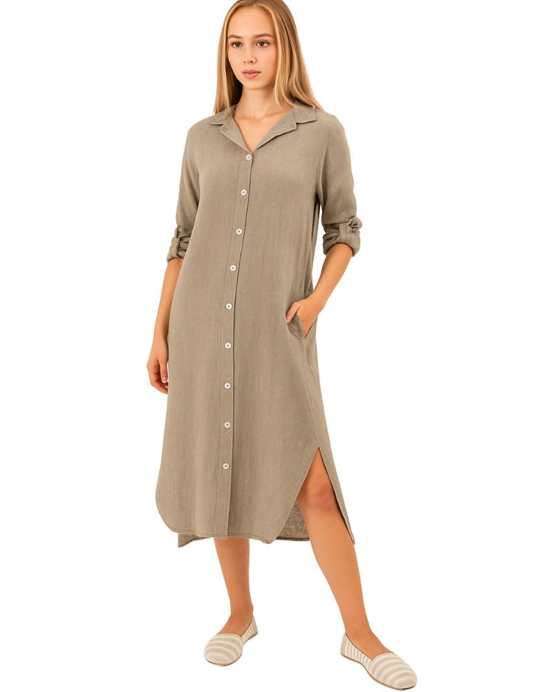 Vera May Italian Linen Fango Dress 6423