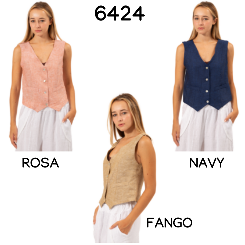 FRENCH LINEN TOP